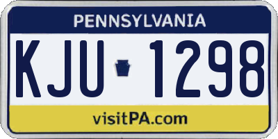 PA license plate KJU1298