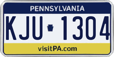 PA license plate KJU1304