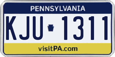 PA license plate KJU1311