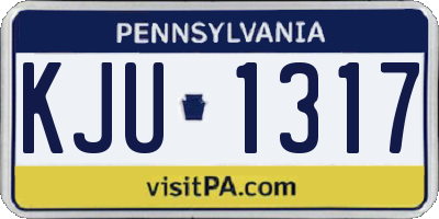 PA license plate KJU1317