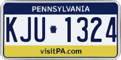PA license plate KJU1324