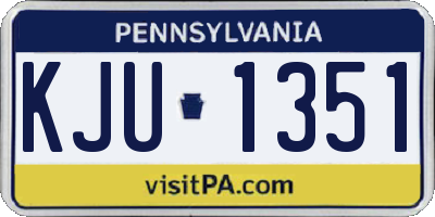 PA license plate KJU1351