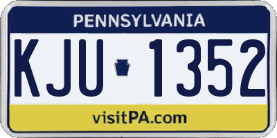 PA license plate KJU1352