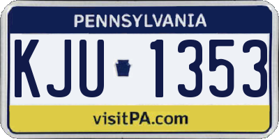 PA license plate KJU1353