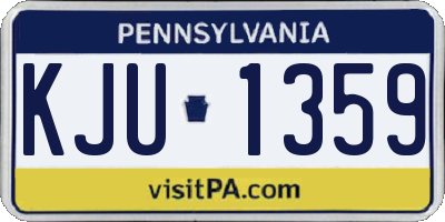 PA license plate KJU1359