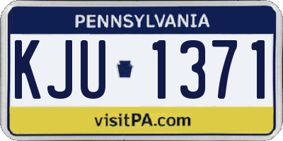 PA license plate KJU1371