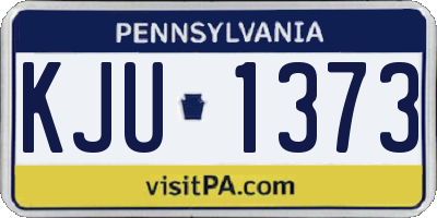 PA license plate KJU1373