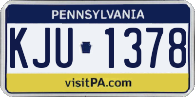 PA license plate KJU1378