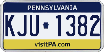PA license plate KJU1382