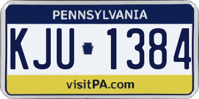 PA license plate KJU1384