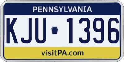 PA license plate KJU1396