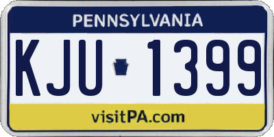 PA license plate KJU1399