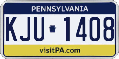 PA license plate KJU1408