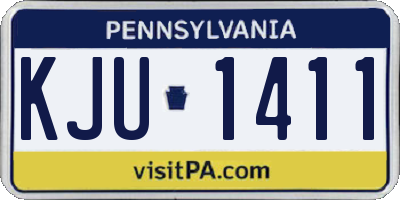 PA license plate KJU1411