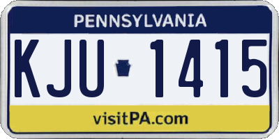PA license plate KJU1415