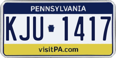 PA license plate KJU1417