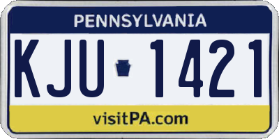 PA license plate KJU1421