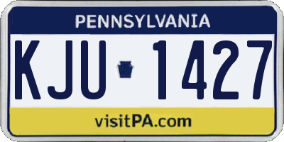 PA license plate KJU1427