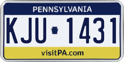 PA license plate KJU1431