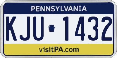 PA license plate KJU1432