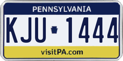PA license plate KJU1444