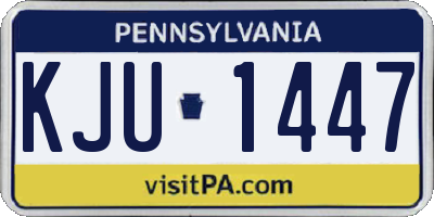 PA license plate KJU1447