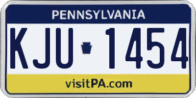 PA license plate KJU1454