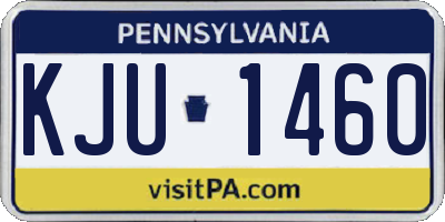 PA license plate KJU1460