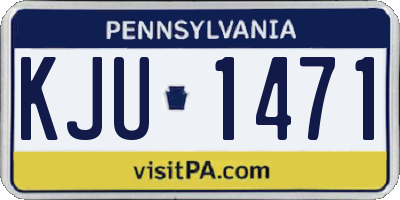 PA license plate KJU1471