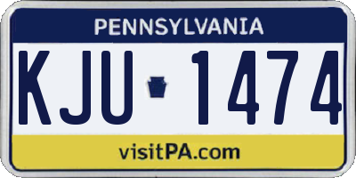 PA license plate KJU1474