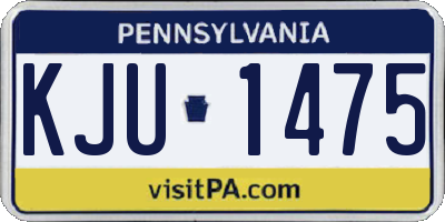 PA license plate KJU1475