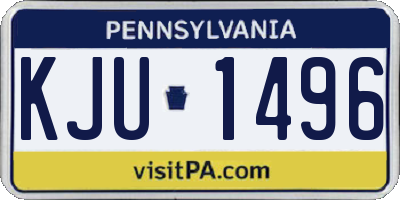 PA license plate KJU1496