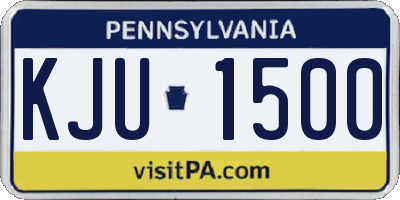 PA license plate KJU1500