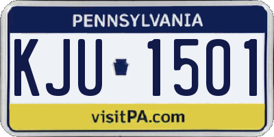 PA license plate KJU1501