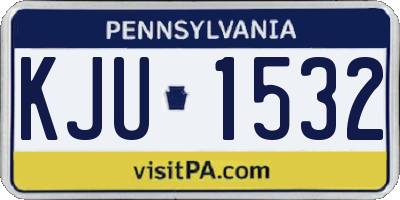 PA license plate KJU1532