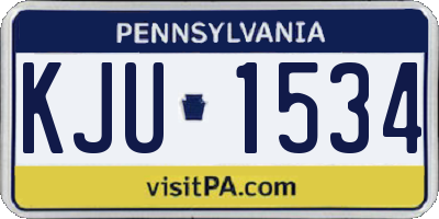 PA license plate KJU1534