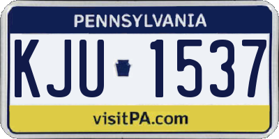 PA license plate KJU1537