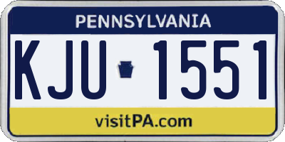 PA license plate KJU1551