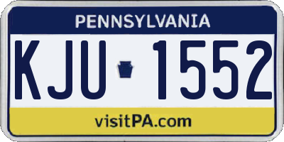 PA license plate KJU1552