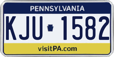PA license plate KJU1582