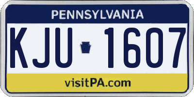 PA license plate KJU1607
