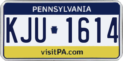 PA license plate KJU1614