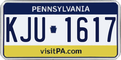 PA license plate KJU1617