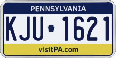 PA license plate KJU1621