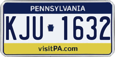PA license plate KJU1632