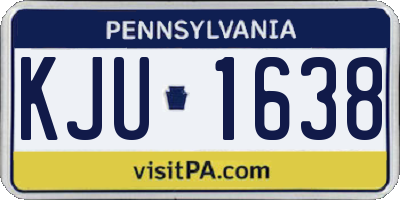 PA license plate KJU1638