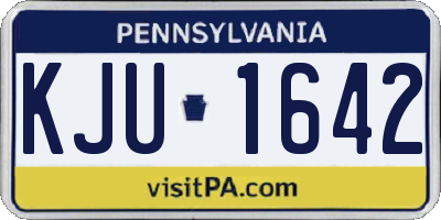 PA license plate KJU1642