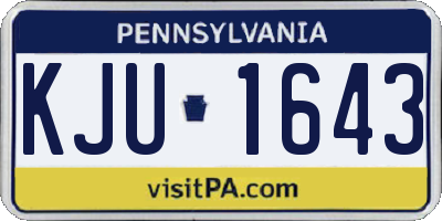 PA license plate KJU1643