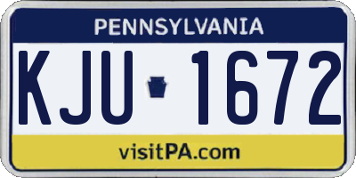PA license plate KJU1672