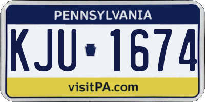 PA license plate KJU1674